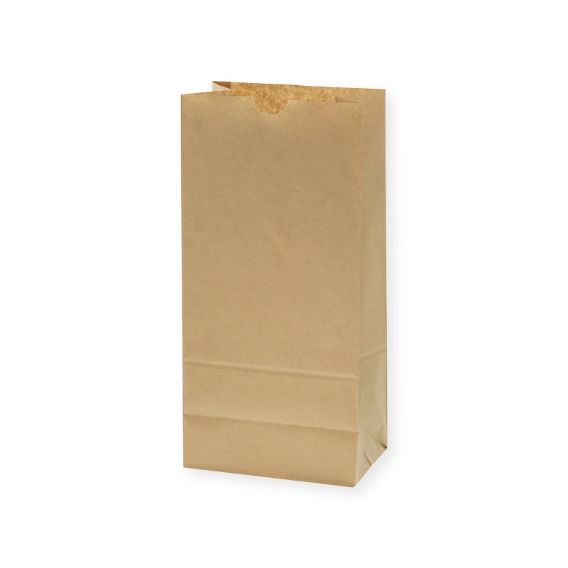 HEIKO 角底紙袋No.８未晒(茶色)無地　100枚